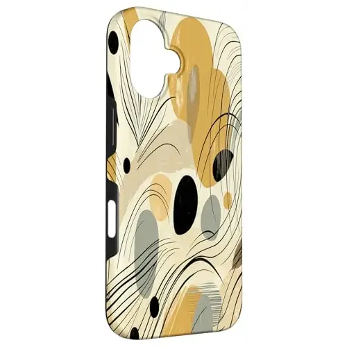 Golden Whispers: Flowing Nature Harmony Case (iPhone Select