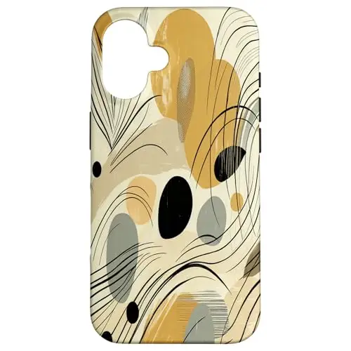 Golden Whispers: Flowing Nature Harmony Case (iPhone Select