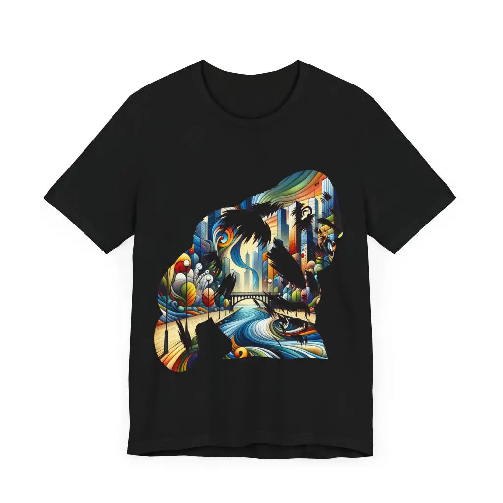 Gorilla in a Vibrant Metropolis Jersey Short Sleeve Tee T