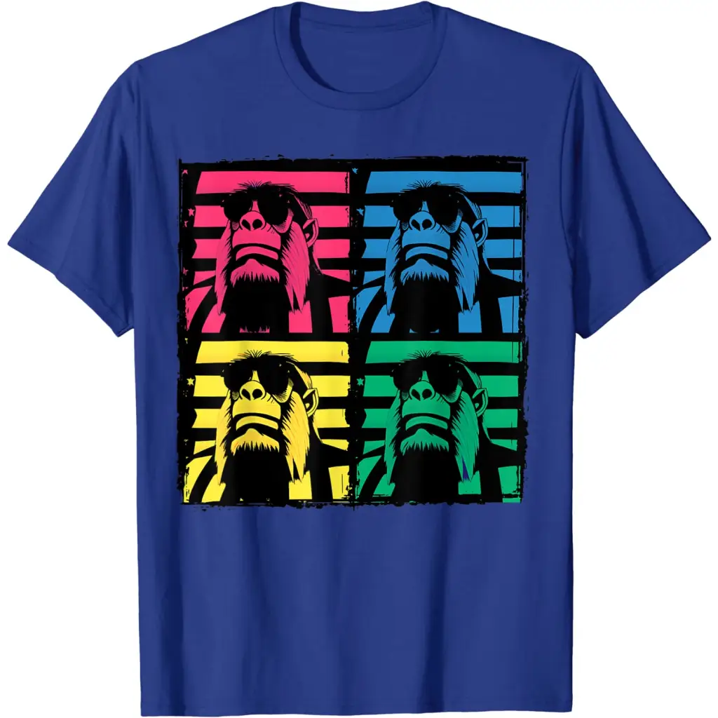 Men’s Gorilla in Sunglasses Pop Art - royal / S - T-Shirt