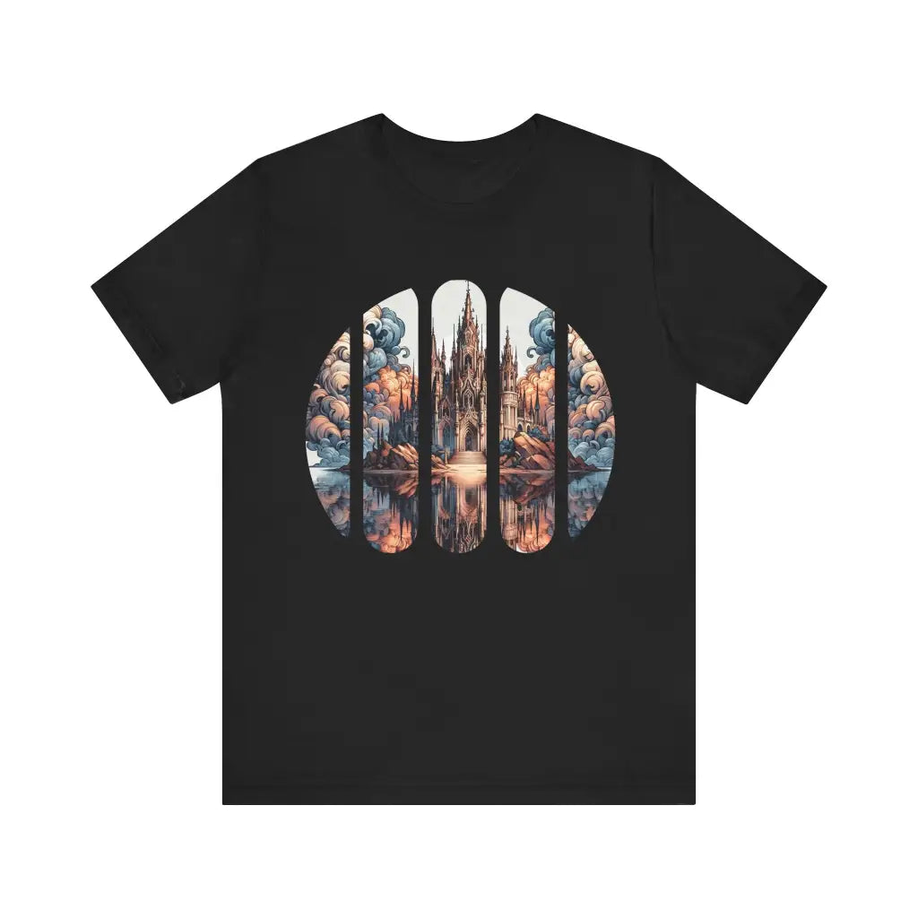 Gothic Spire Reflections - Jersey Short Sleeve Tee - Black