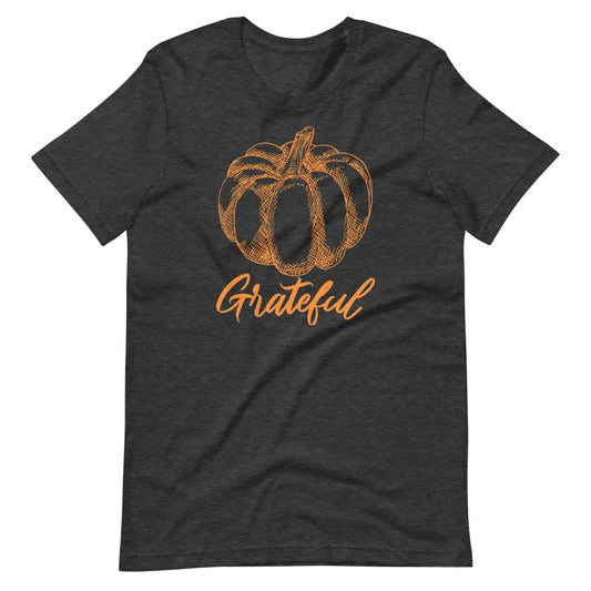 Grateful Pumpkin t-shirt - Dark Grey Heather / S - T-Shirt