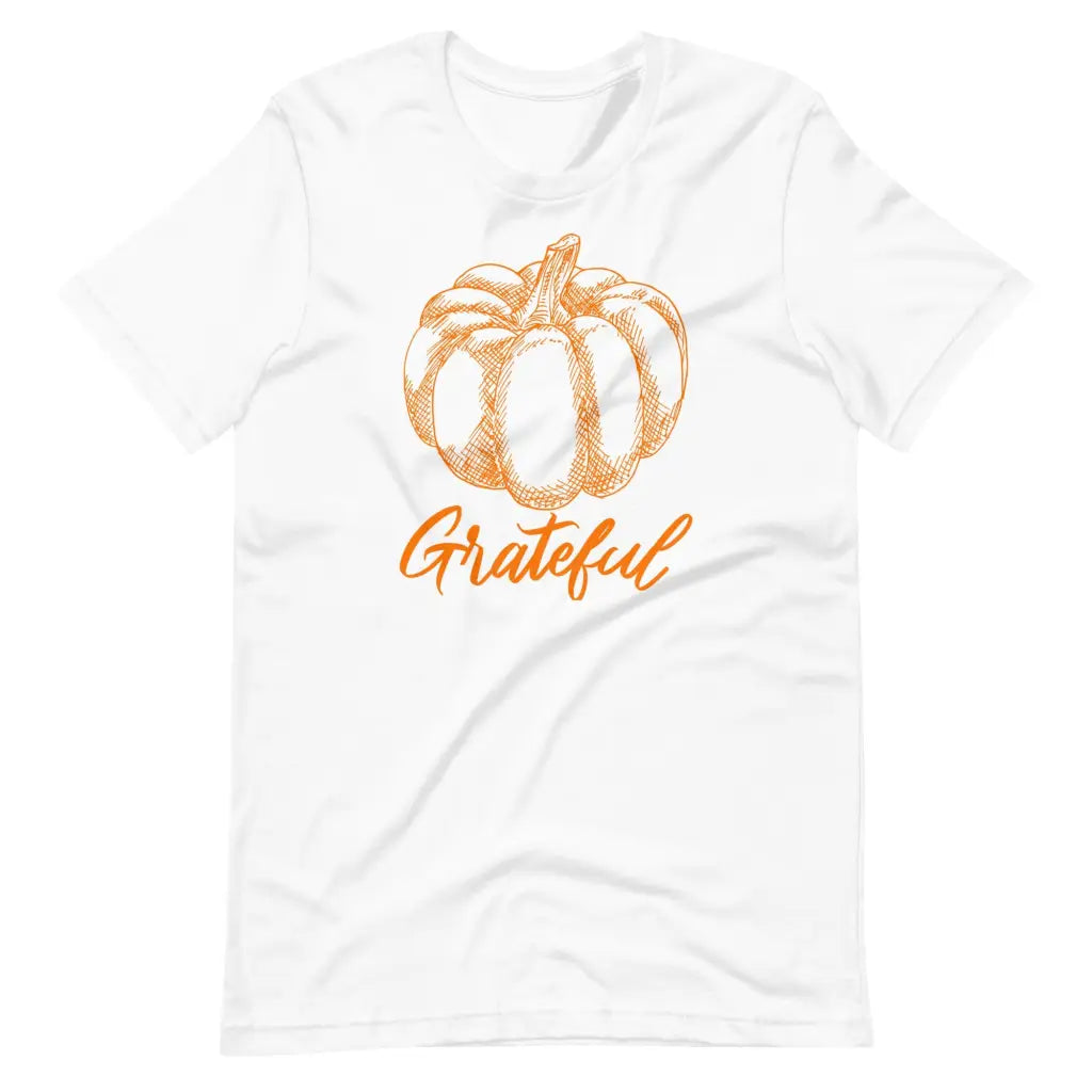 Grateful Pumpkin t-shirt - White / S - T-Shirt