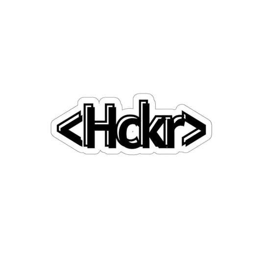 Hacker Die-Cut Stickers - White / Die Cut / 5’ ×