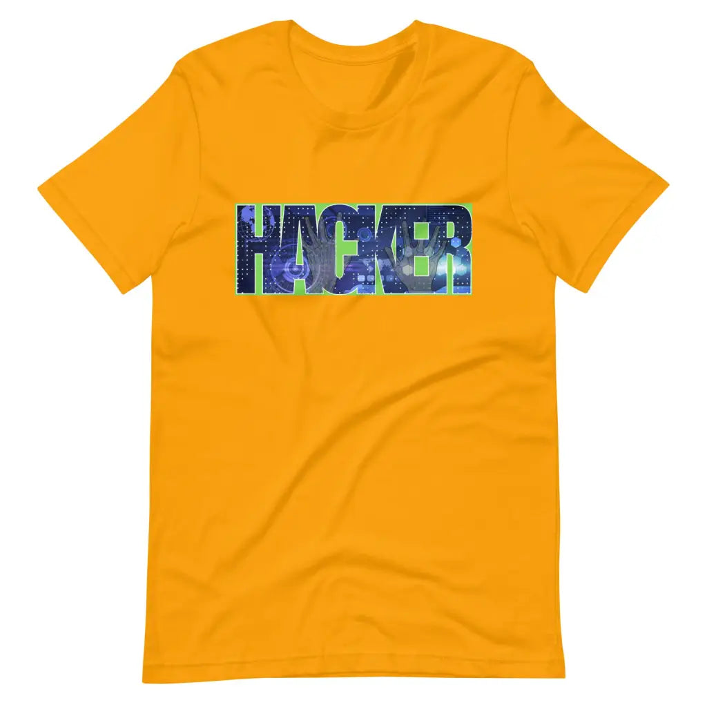 HACKER t-shirt - Gold / S - T-Shirt