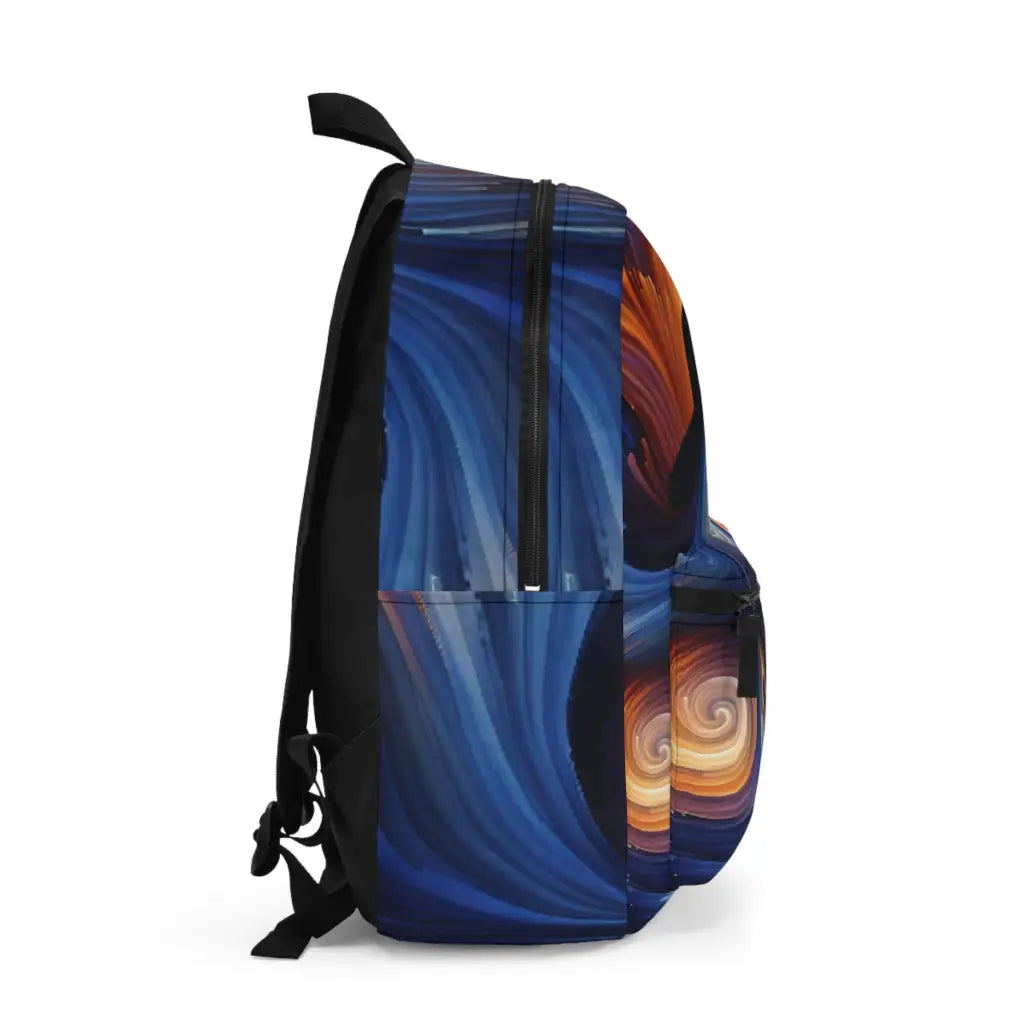 Hat Silhouette in Swirling Tones Backpack One size Bags