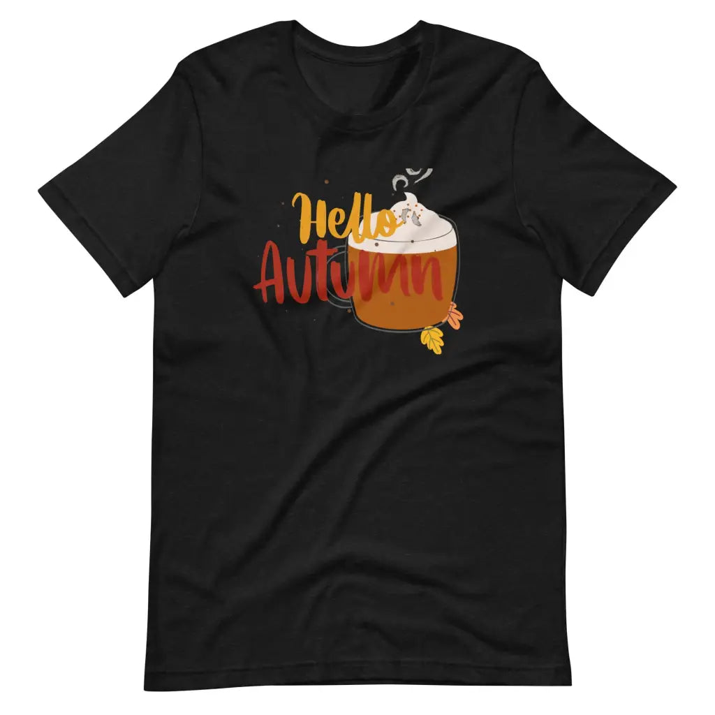 Hello Autumn t-shirt - Black Heather / S - T-Shirt