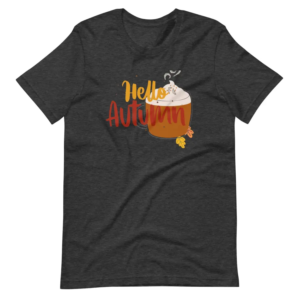 Hello Autumn t-shirt - Dark Grey Heather / S - T-Shirt