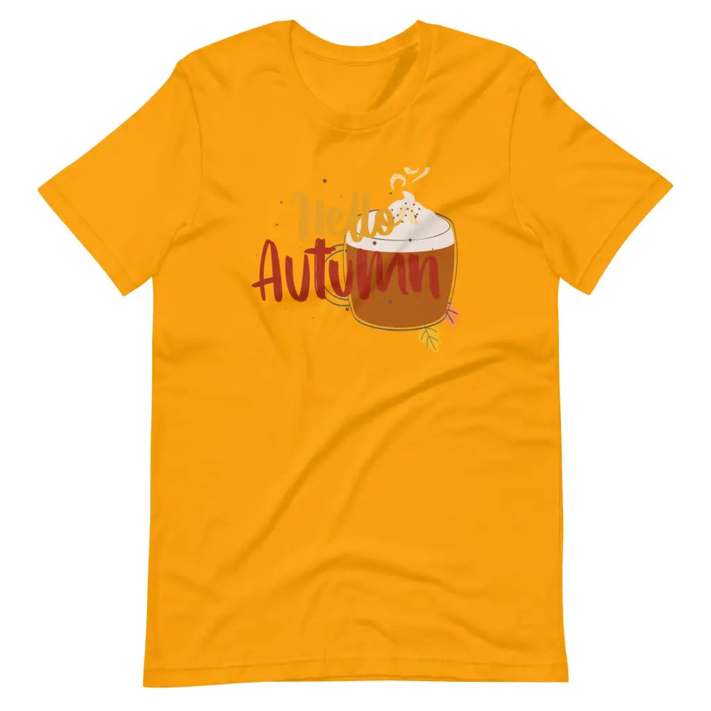 Hello Autumn t-shirt - Gold / S - T-Shirt