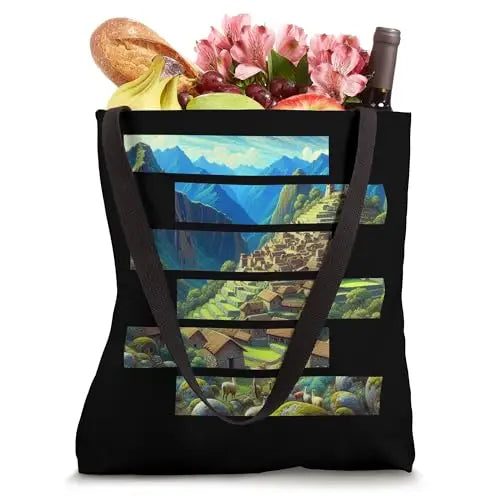 Highland Harmony: Echoes of the Andes Tote Bag Apparel