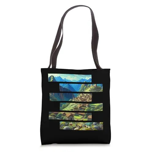 Highland Harmony: Echoes of the Andes Tote Bag Apparel
