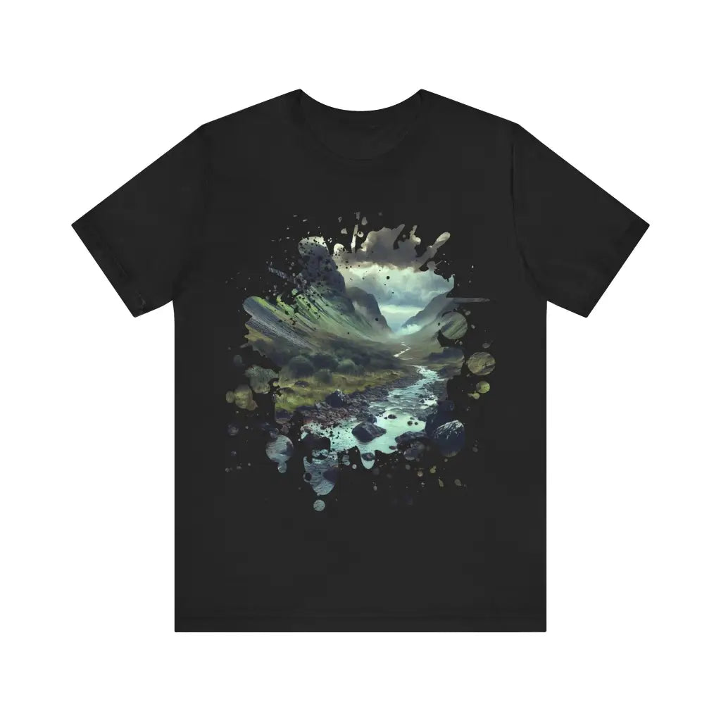 Highland Streams at Rest - Jersey Short Sleeve Tee - Black