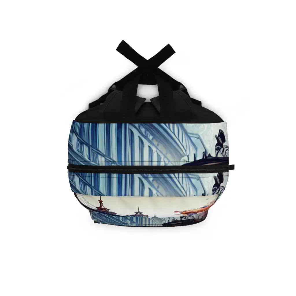 Horse Drawn Carriage through Timeless Streets Backpack