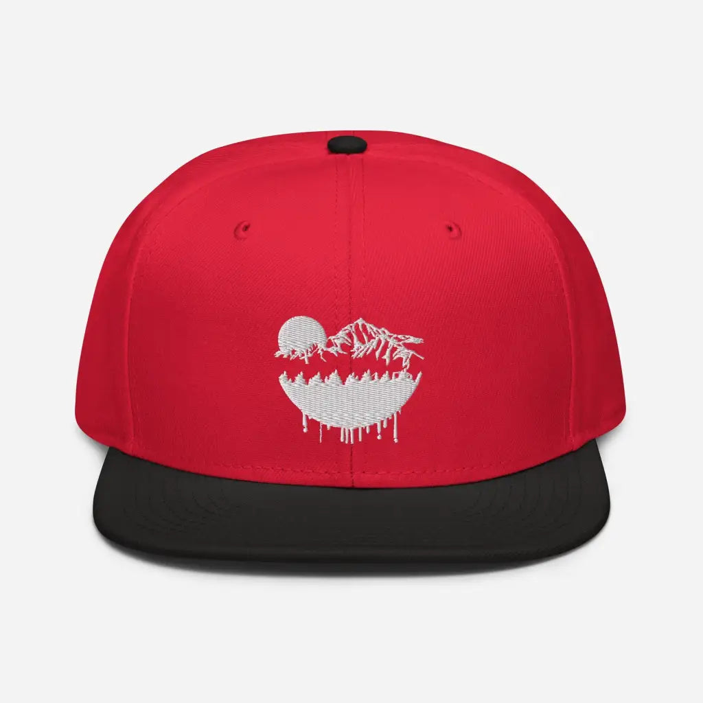 Hot Mountain Lodging Vaca Snapback Hat - Black / Red