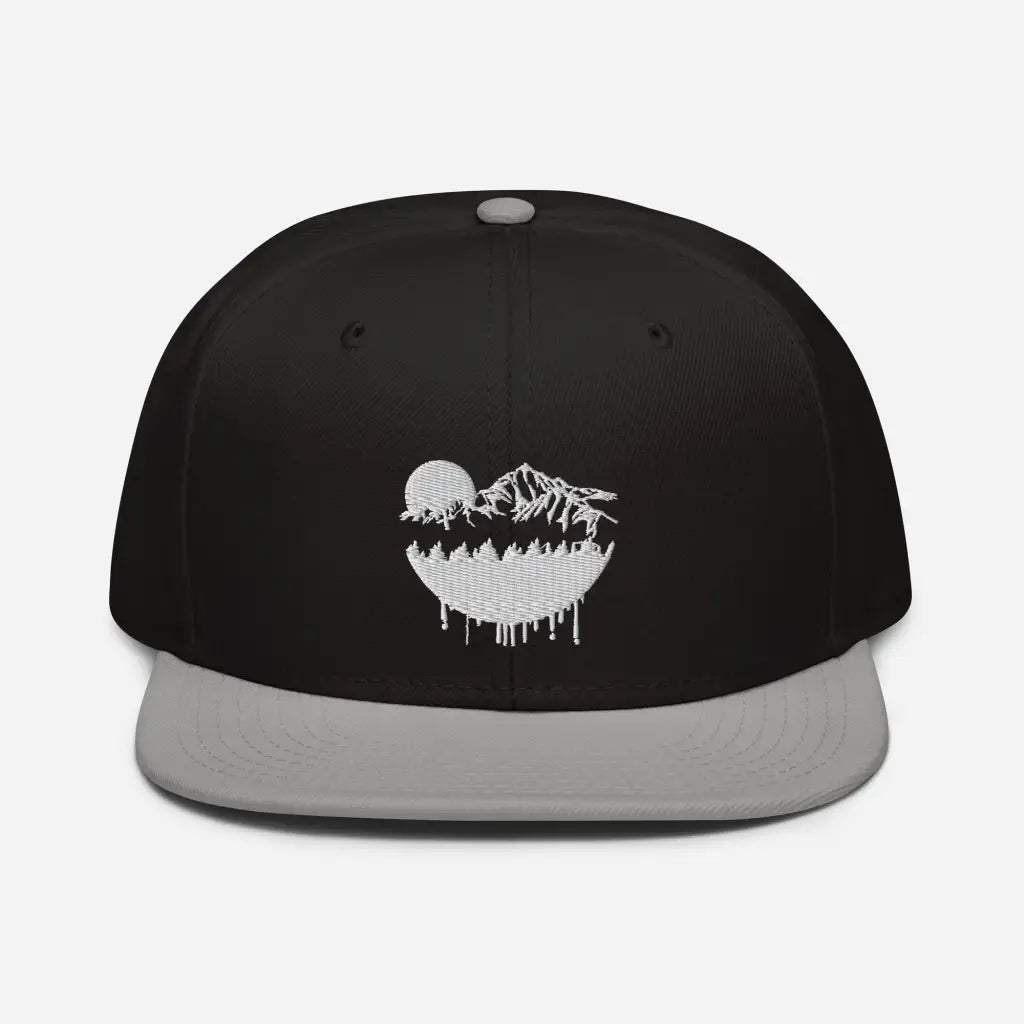 Hot Mountain Lodging Vaca Snapback Hat - Gray / Black