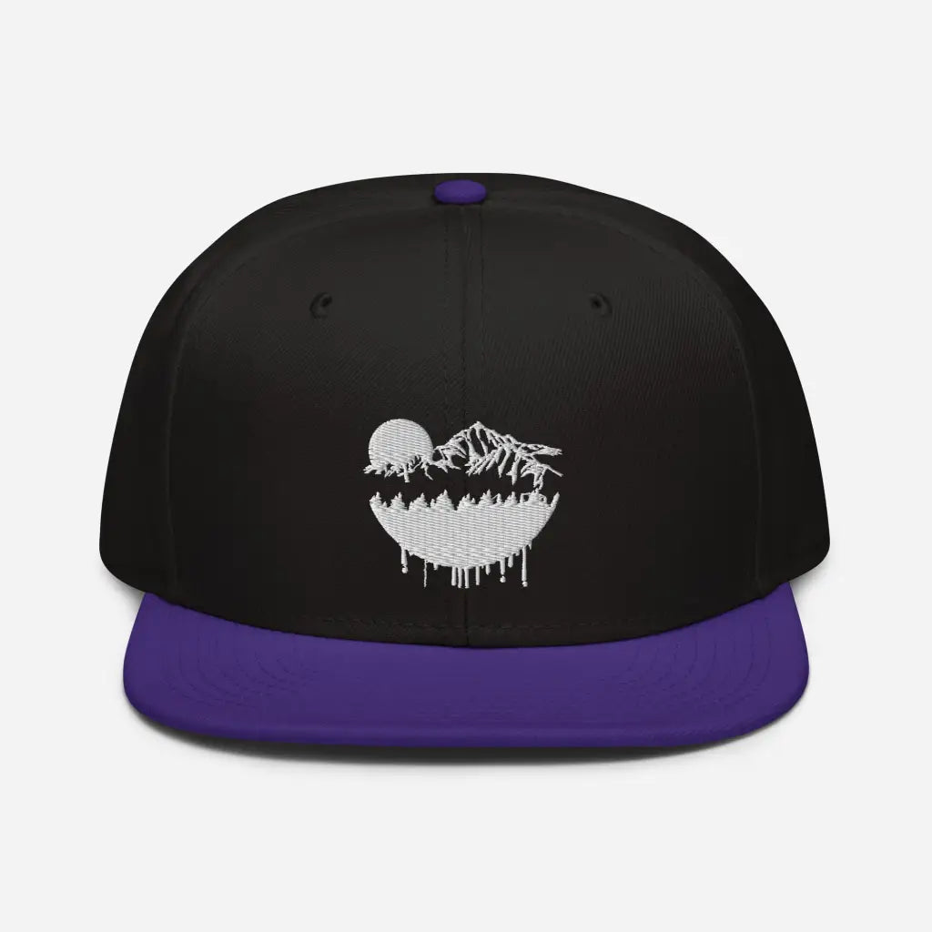 Hot Mountain Lodging Vaca Snapback Hat - Purple / Black