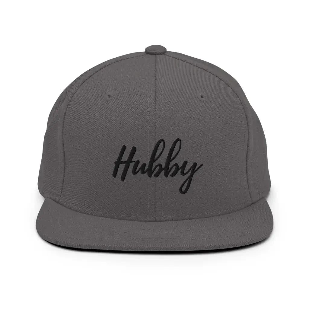 Hubby Snapback Hat - Dark Grey