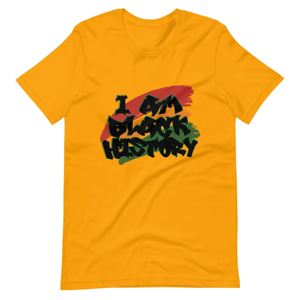 I Am Black History t-shirt - Gold / S - T-Shirt