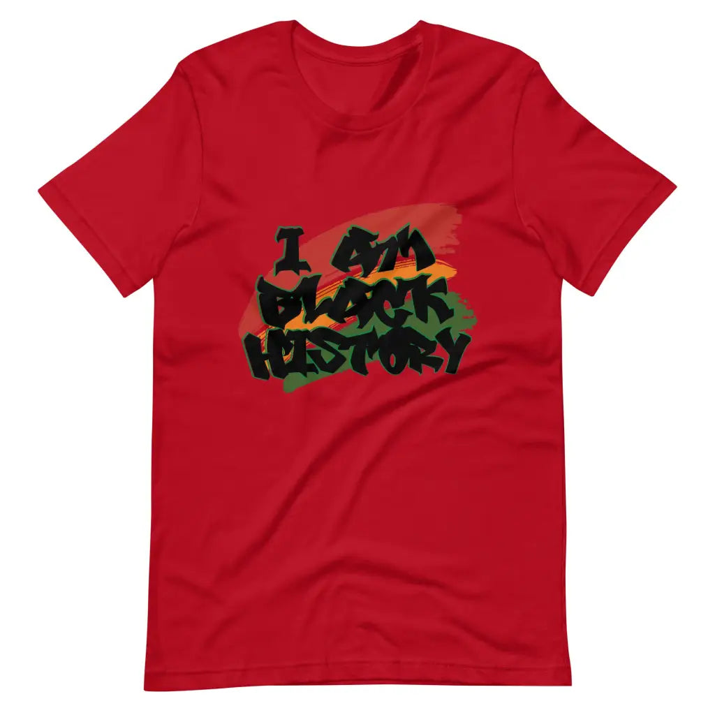 I Am Black History t-shirt - Red / S - T-Shirt