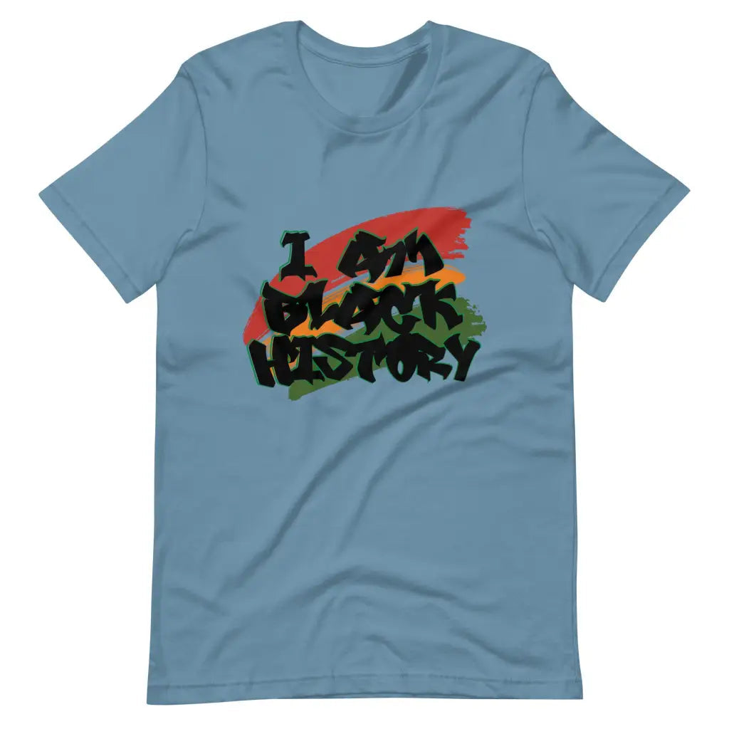 I Am Black History t-shirt - Steel Blue / S - T-Shirt