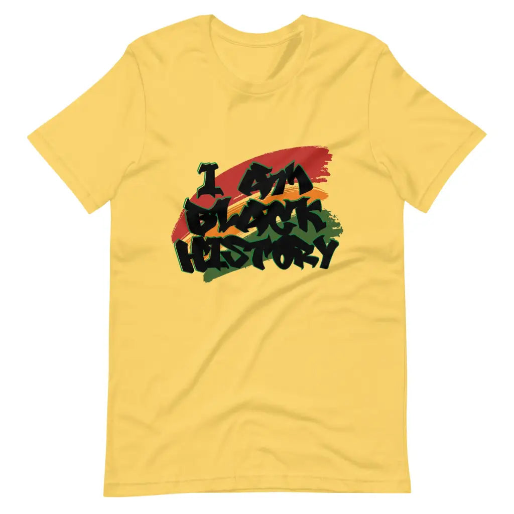 I Am Black History t-shirt - Yellow / S - T-Shirt