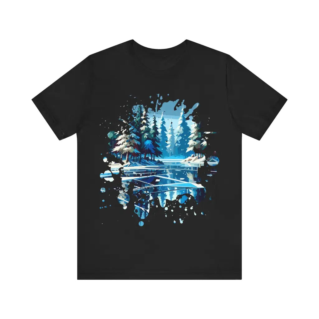 Icy Pine Expanse - Jersey Short Sleeve Tee - Black / S