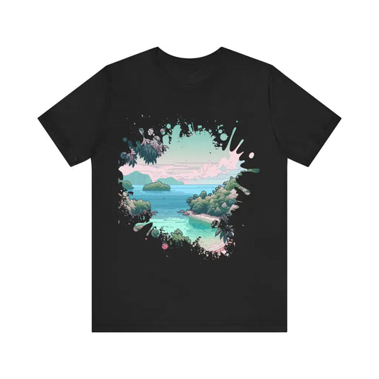 Idyllic Cove Retreat - Jersey Short Sleeve Tee - Black / S