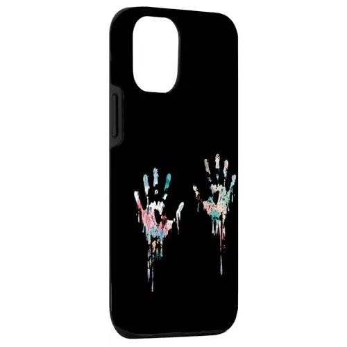 Imprint of Expression: Vibrant Dripping Hands Case (iPhone