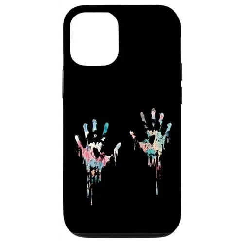 Imprint of Expression: Vibrant Dripping Hands Case (iPhone