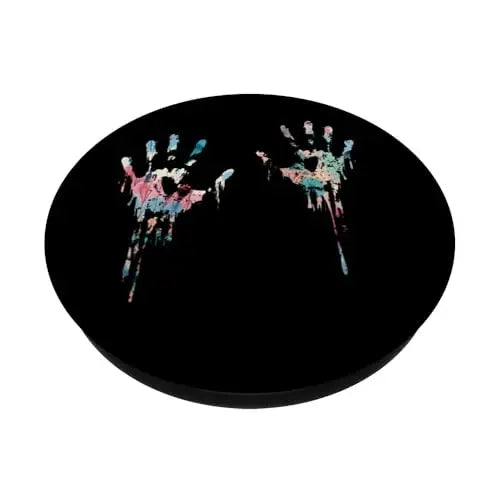 Imprint of Expression: Vibrant Dripping Hands PopSockets