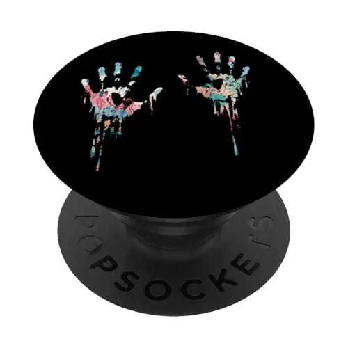 Imprint of Expression: Vibrant Dripping Hands PopSockets