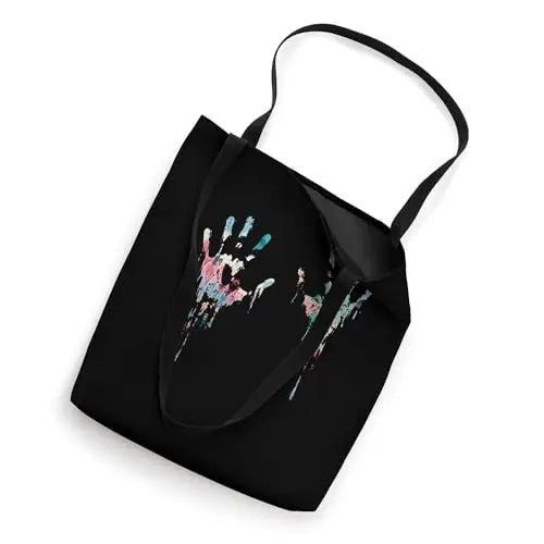 Imprint of Expression: Vibrant Dripping Hands Tote Bag