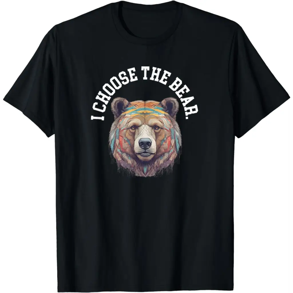 In the Woods Give Me Bear T-Shirt - Black / Men / Small