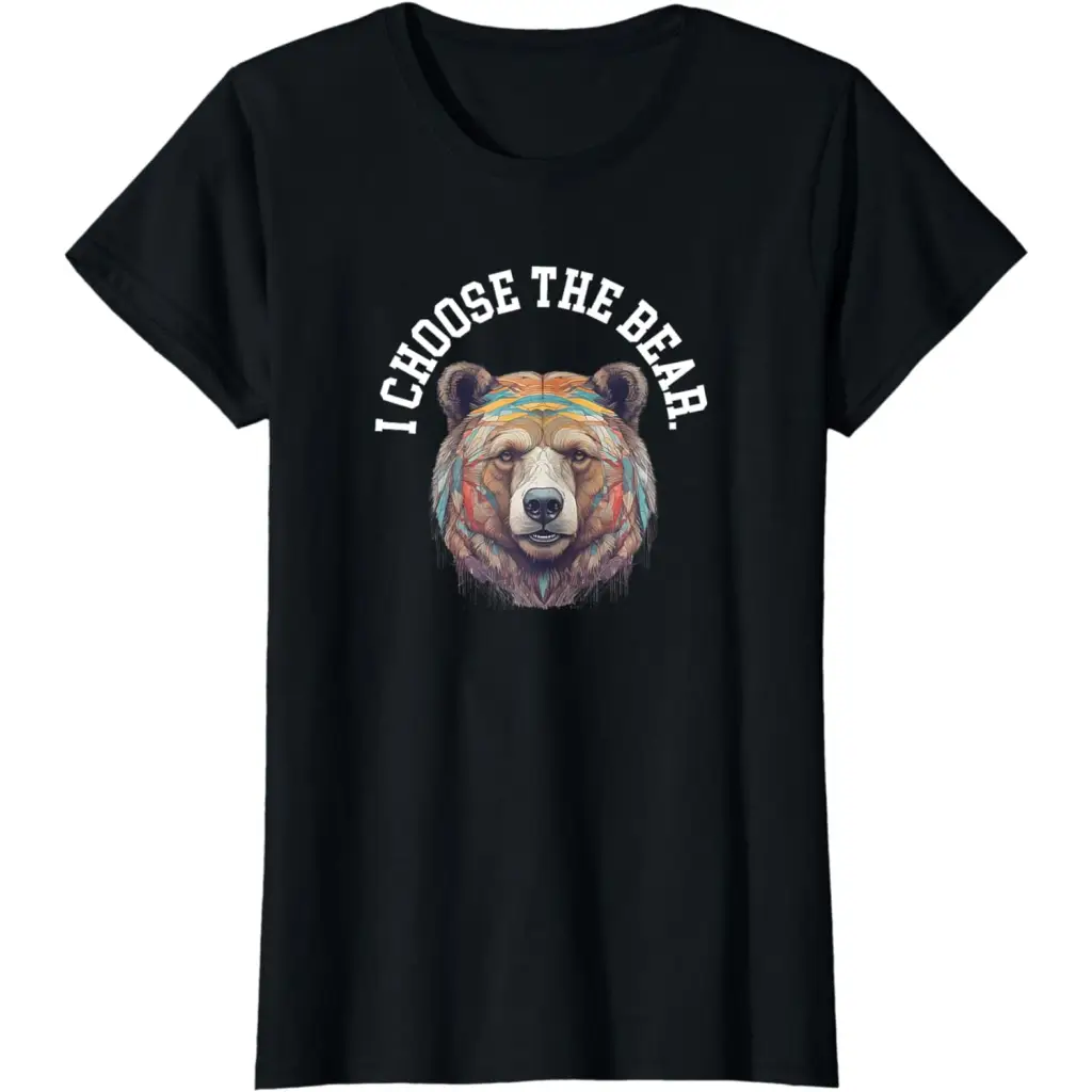 In the Woods Give Me Bear T-Shirt - Black / Women / Medium