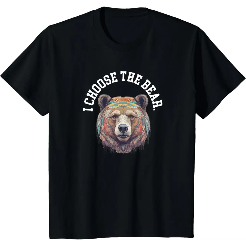 In the Woods Give Me Bear T-Shirt - Black / Youth / Medium