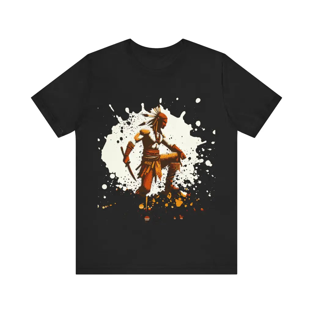 Indigenous Pixel Dance - Jersey Short Sleeve Tee - Black