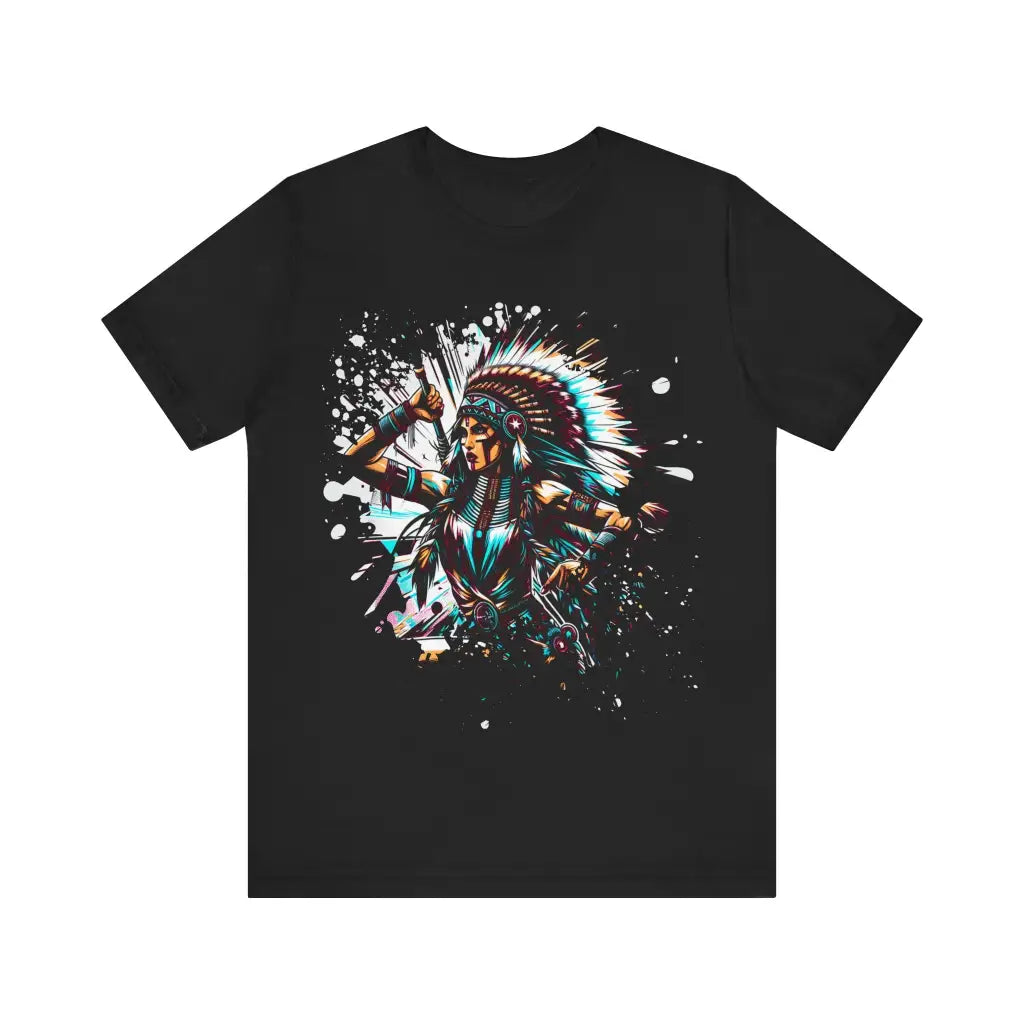 Indigenous Spirit in Dynamic Strokes - Jersey Short Sleeve