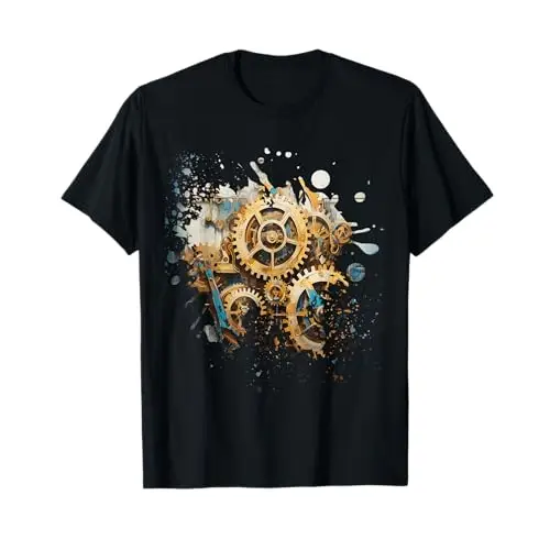 Industrial Interplay: Gears in Motion T Shirt Apparel
