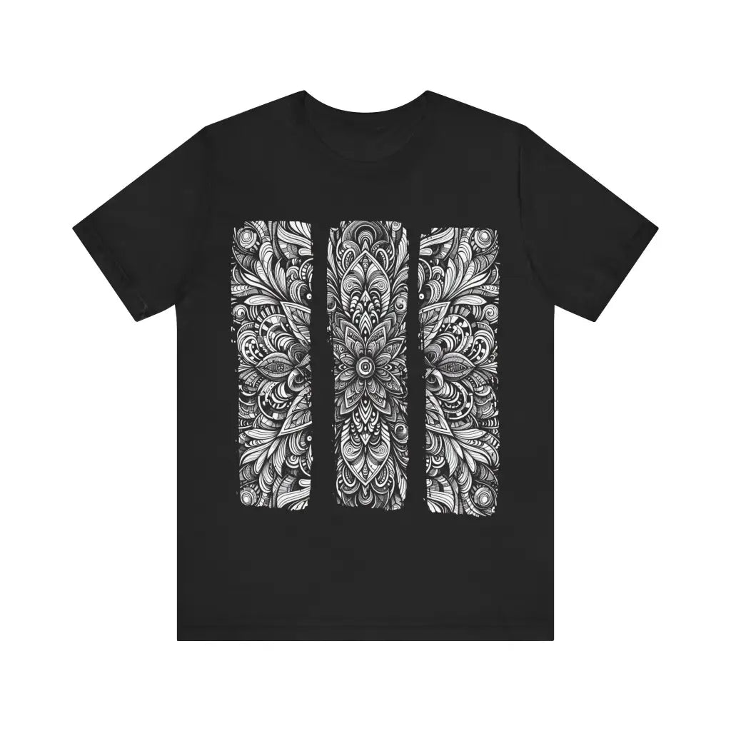 Ink Filigree Exploration - Jersey Short Sleeve Tee - Black