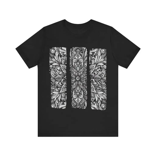 Ink Filigree Exploration - Jersey Short Sleeve Tee - Black