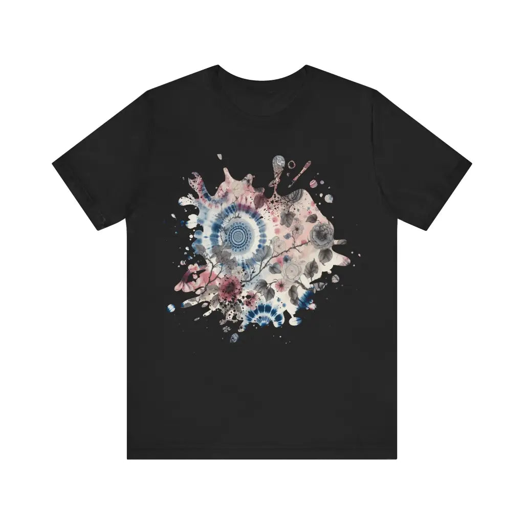 Ink Petals and Tie-Dye Waves - Jersey Short Sleeve Tee