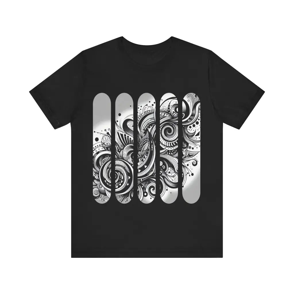 Ink Swirl Odyssey - Jersey Short Sleeve Tee - Black / S