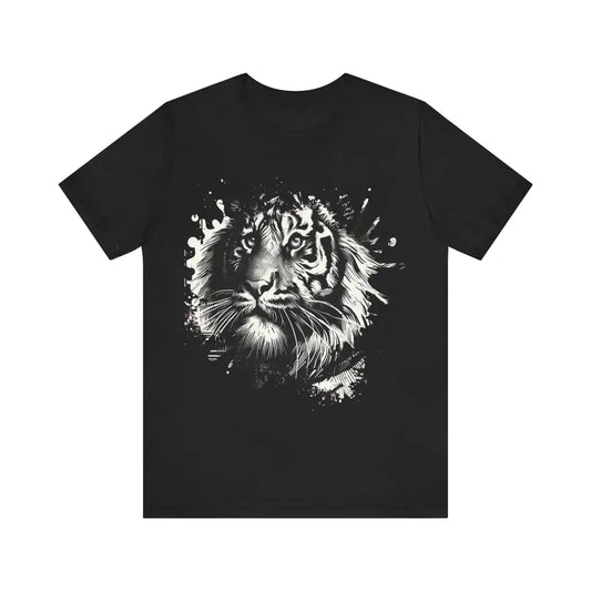 Inked Feline Majesty - Jersey Short Sleeve Tee - Black / S