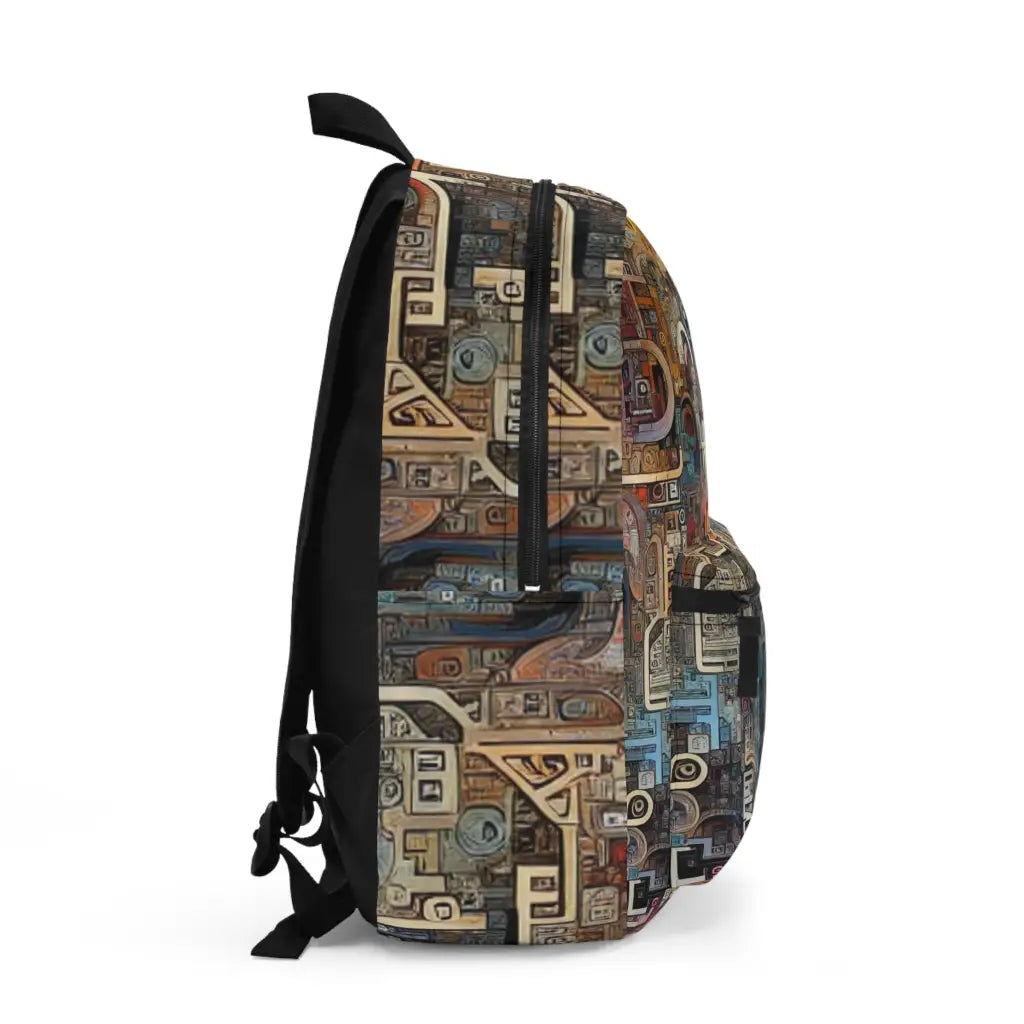 Interconnected Labyrinth of Shapes Backpack One size Bags