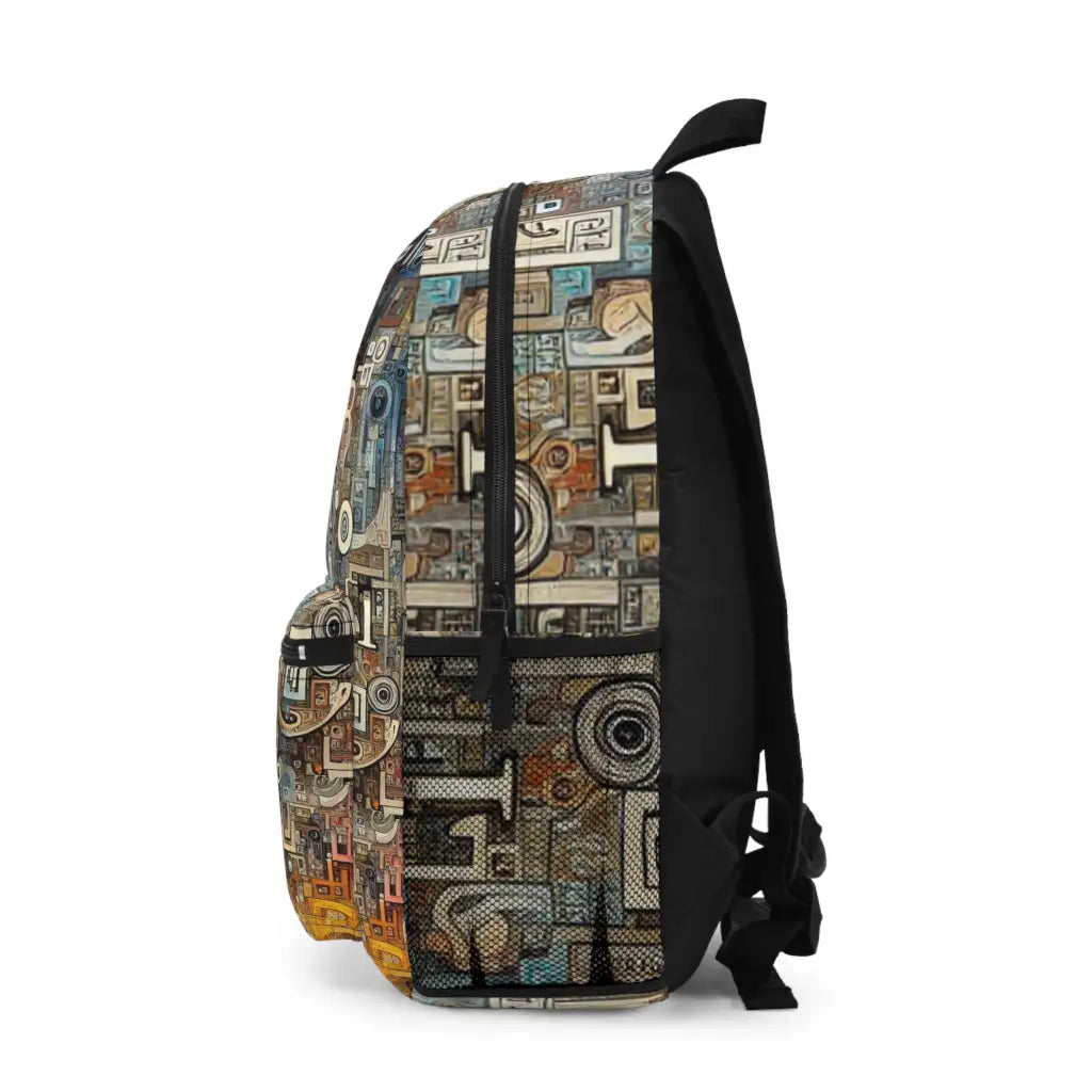Interconnected Labyrinth of Shapes Backpack One size Bags