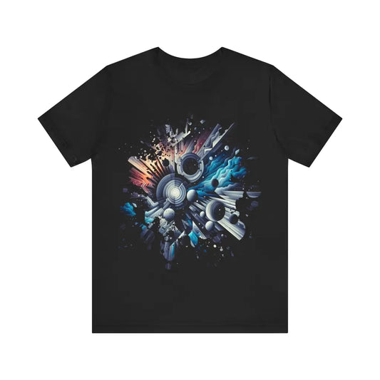 Interstellar Convergence - Jersey Short Sleeve Tee - Black