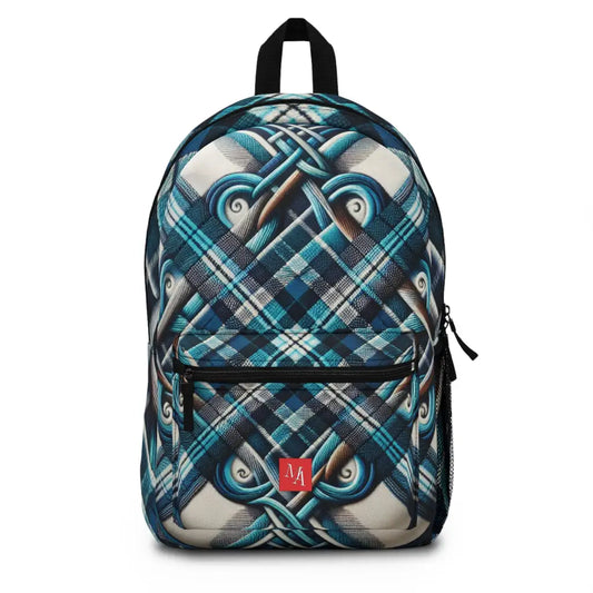 Interwoven Illusion on Checkered Cloth - Backpack