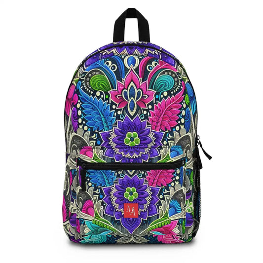 Intricate Botanical Mosaic Backpack One size Bags
