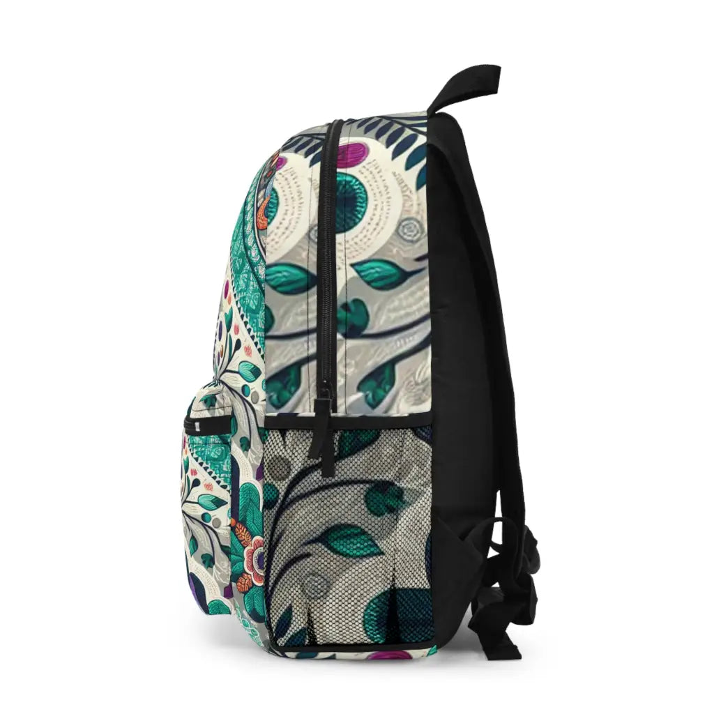 Intricate Botanical Mosaic - Backpack - One size - Bags