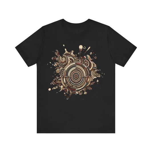 Intricate Coil Convergence Jersey Short Sleeve Tee Black